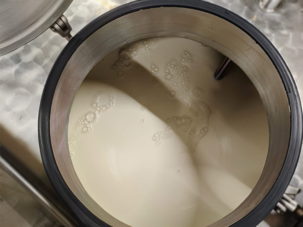 Die Milch wird getestet